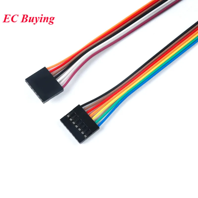 Dupont line 20cm 25cm 50cm 2.54mm Female to Female 7P 7 Pin Color Breadboard Cable Jump Wire Jumper For Arduino