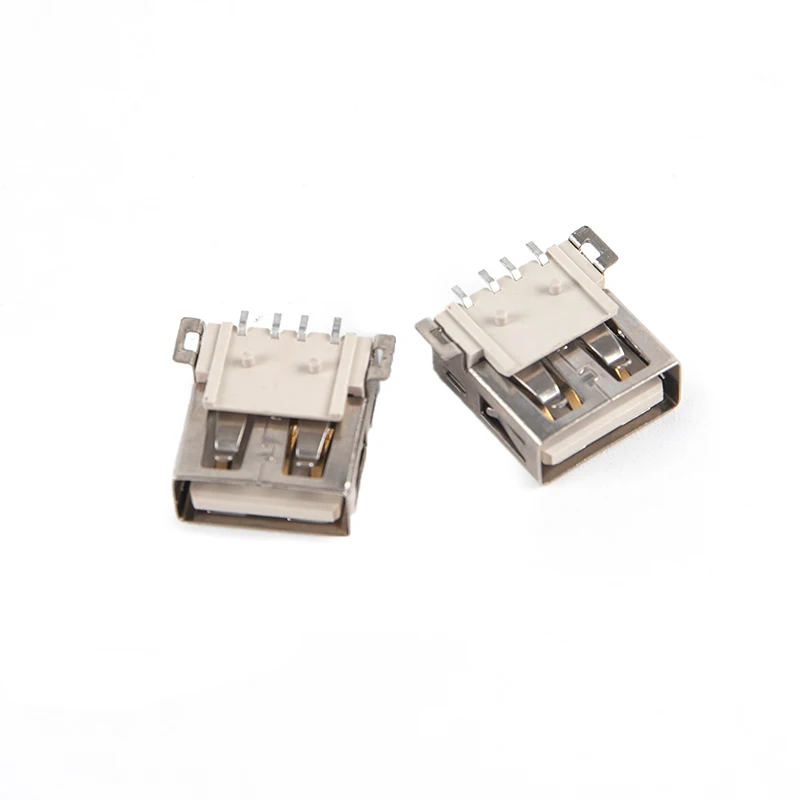 10PCS USB Type A Standard Port Female Solder Jacks Connector PCB Socket USB-A type SMT 4Pin