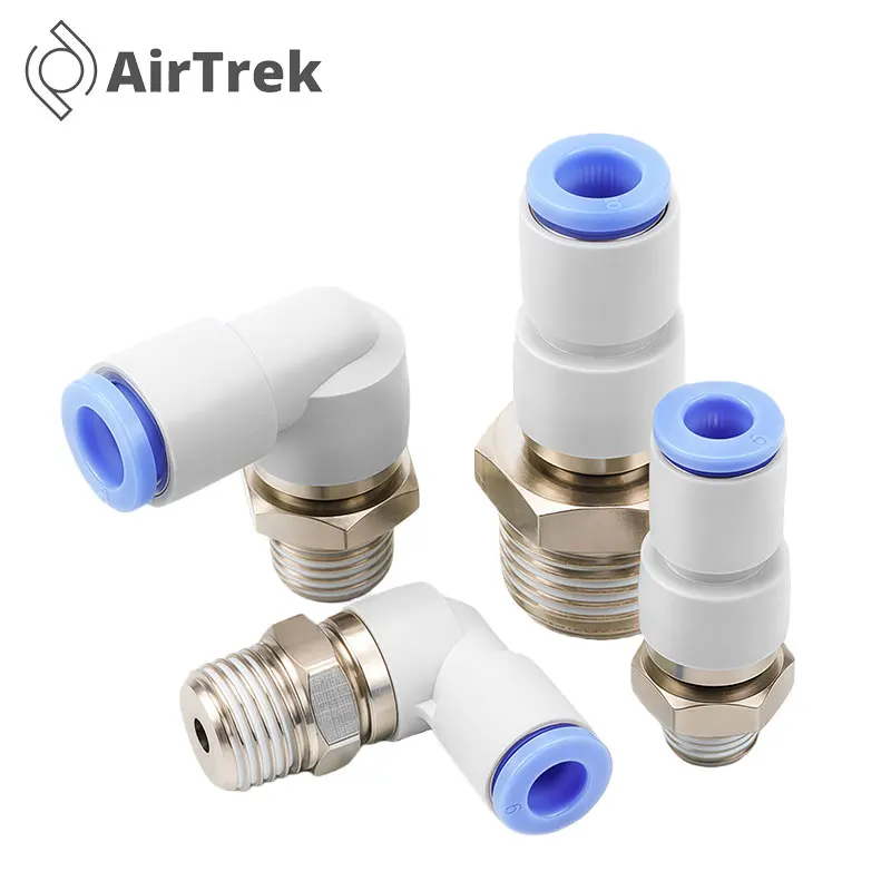 MSC Type Pneumatic Thread High Speed Rotary Joint KSL Bend-through Quick Connector Straight Pipe Fitting 4mm 6mm 8mm