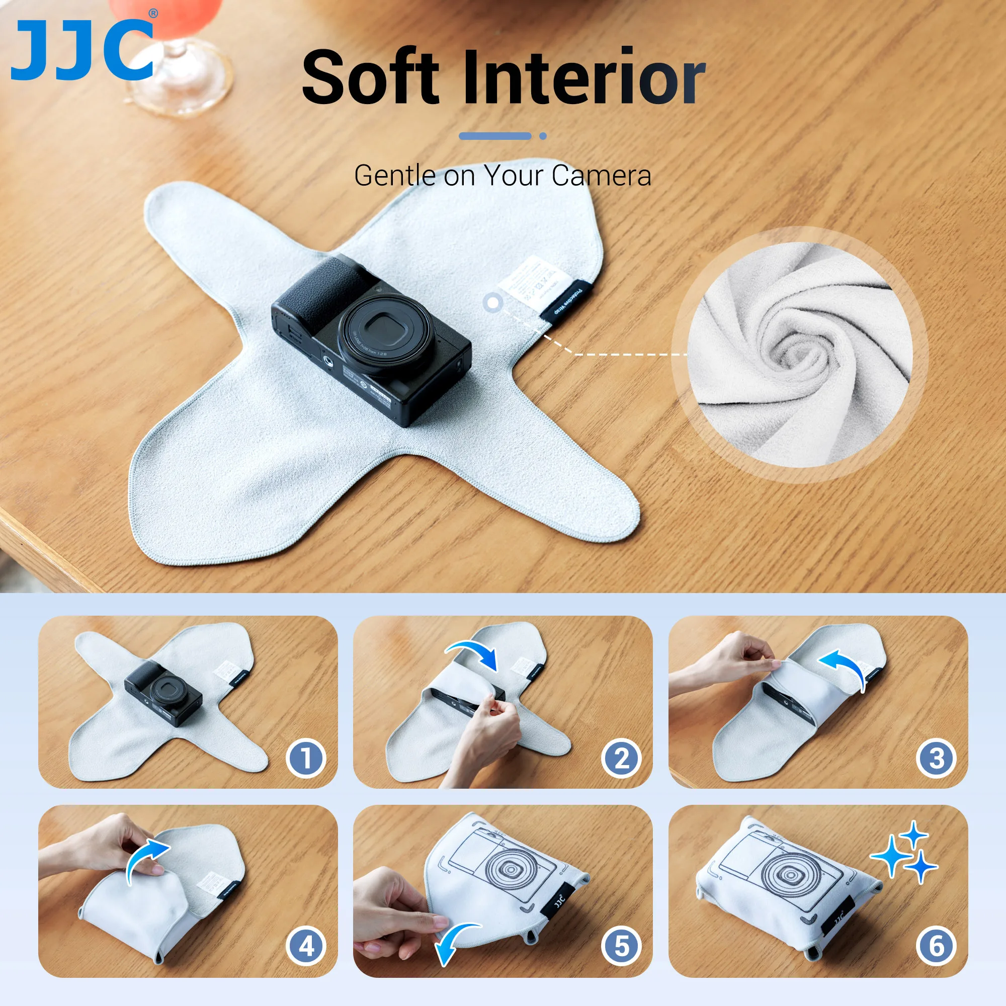 JJC Folding Cloth Self-adhesive Protective Wrap For Ricoh GR IV HDF GRIV GR4 GR IV Monochrome GR3x GR3 HDF GR IIIx GR III HDF