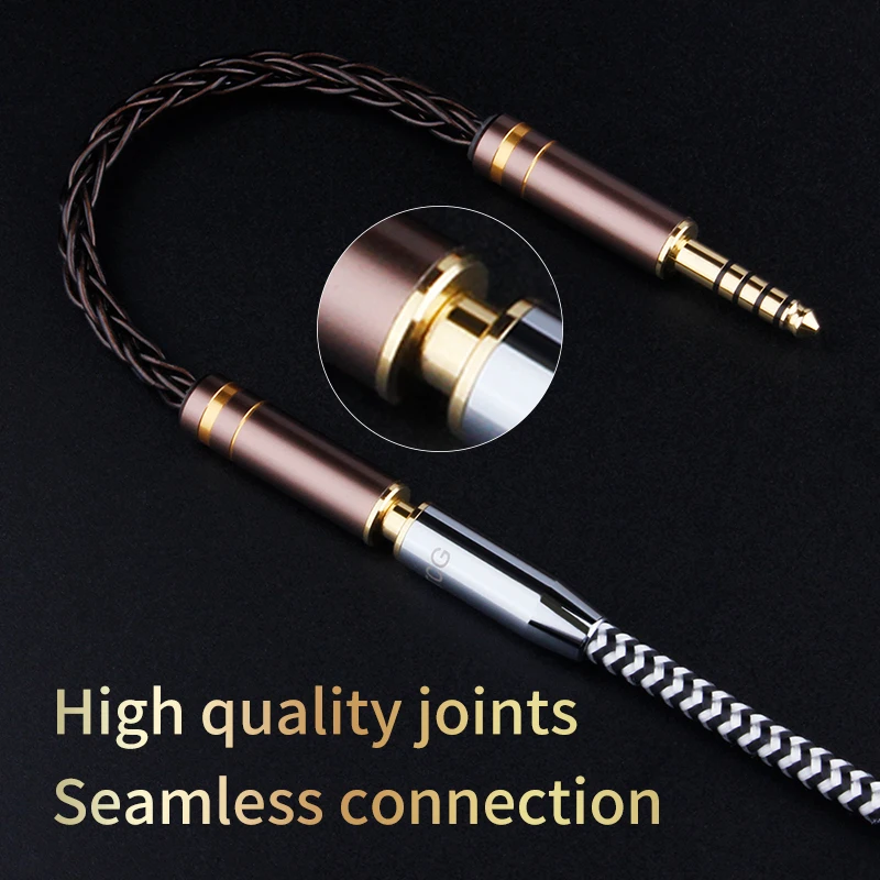 12 Core 2.5/3.5/4.4mm MaleTo 2.5/3.5/4.4mm Female Balanced Audio Conversion Cable Earphone Wire for Audio Earphone Amplifier