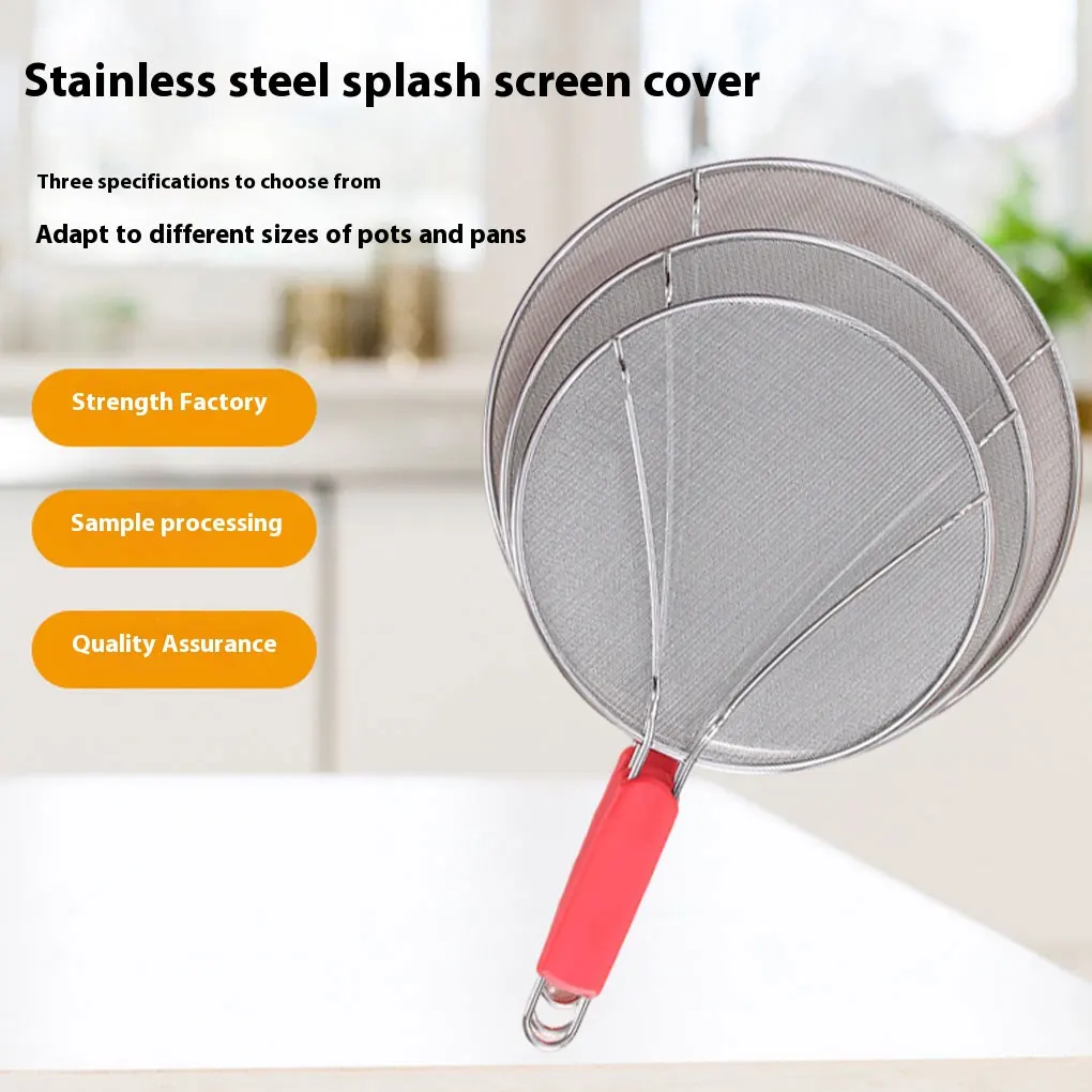 Stainless Hands Burns Frying Splatter Guard Time Cleaning Splatter For Pan Cooker Stainless Kitchen Safe Splatter