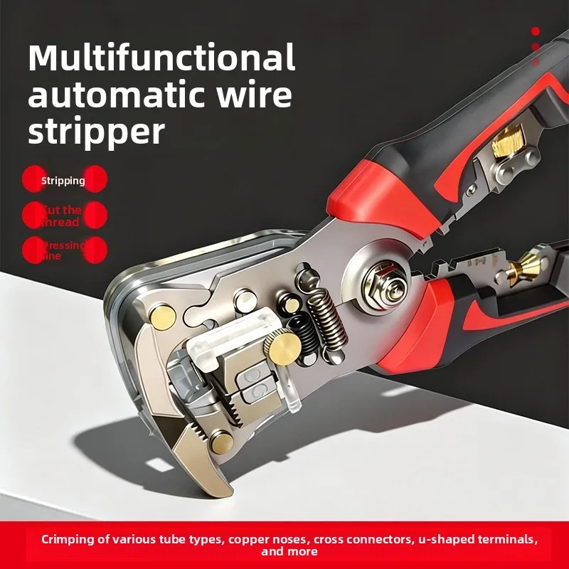 Automatic Wire Stripper Crimper Pliers Professional Cable Cutter Heavy Duty Electrical Stripping Tool for Electrician