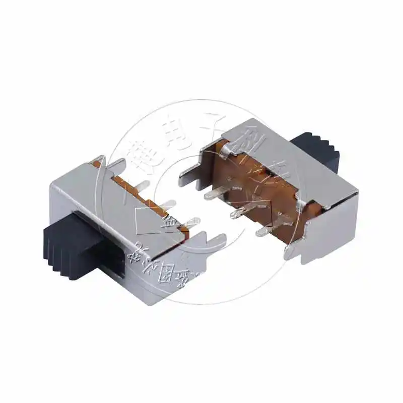 50Pcs/SS-12F02 (1P2T) Various heights 2-speed toggle, side dial toy switch single row three feet vertical sliding