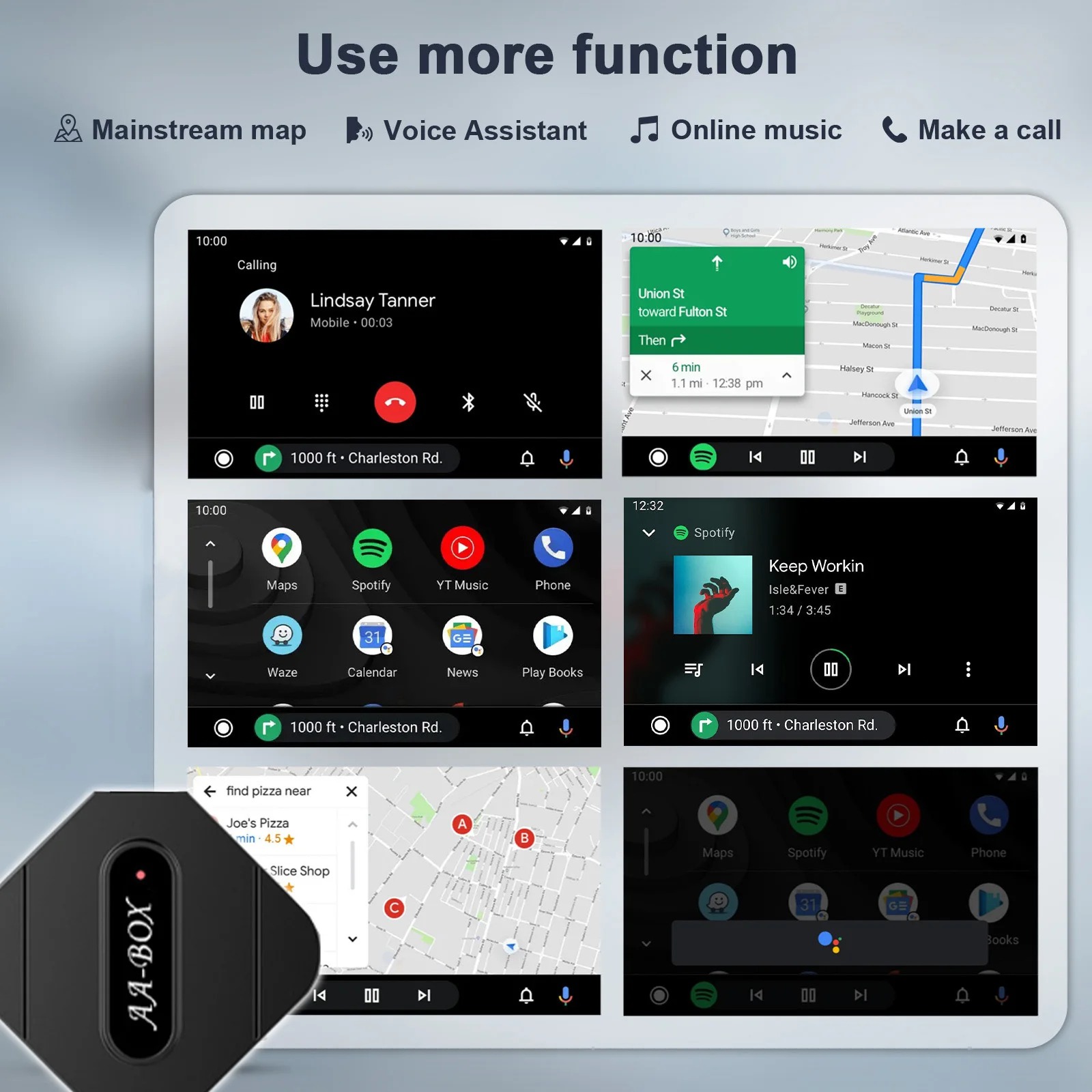 Mini AI Box para Android Auto, adaptador sem fio, rádio OEM, com fio para plug and play sem fio, 5Ghz WiFi