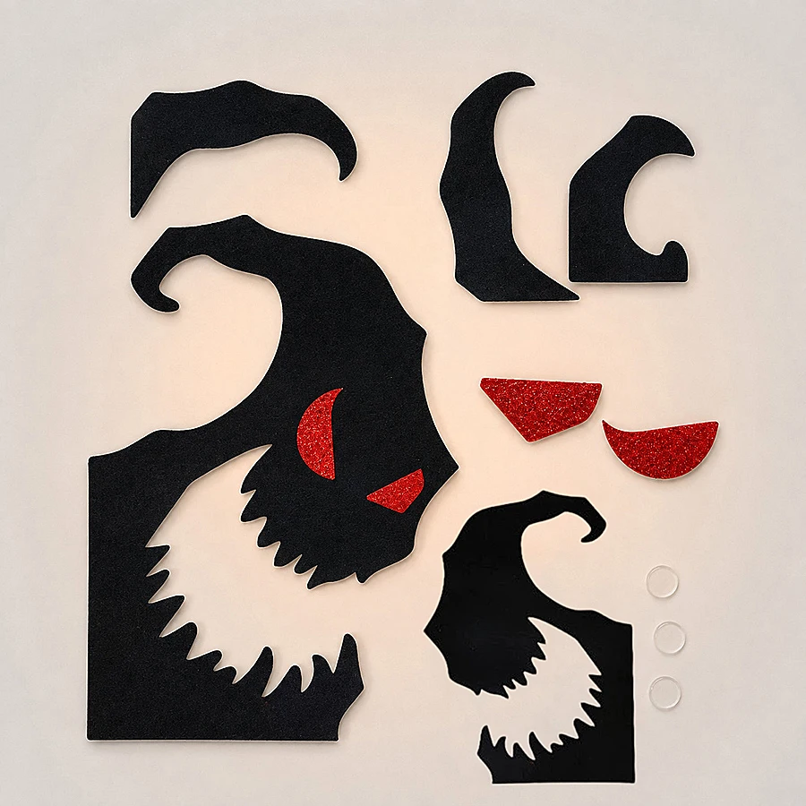 Halloween Decoration Room Door Stickers Window Decor Skeleton Hand Pumpkin DIY Devil Witch Hat Glass Window Stickers Ghost