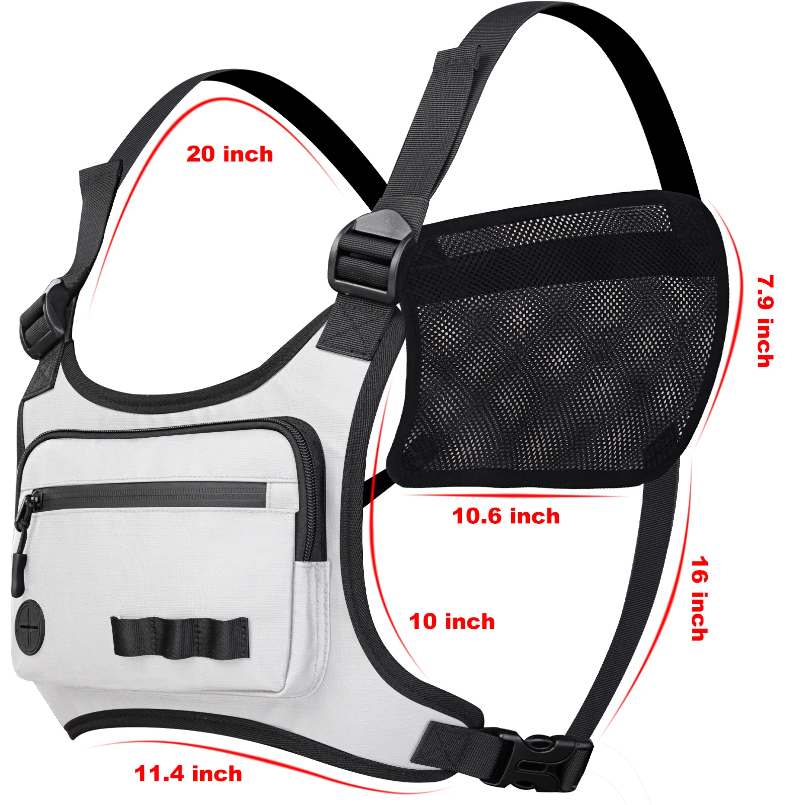 Bolsa de pecho táctica, chaleco multifuncional, escalada, correr, ciclismo, moda, impermeable, resistente al desgaste, deportes, fitness