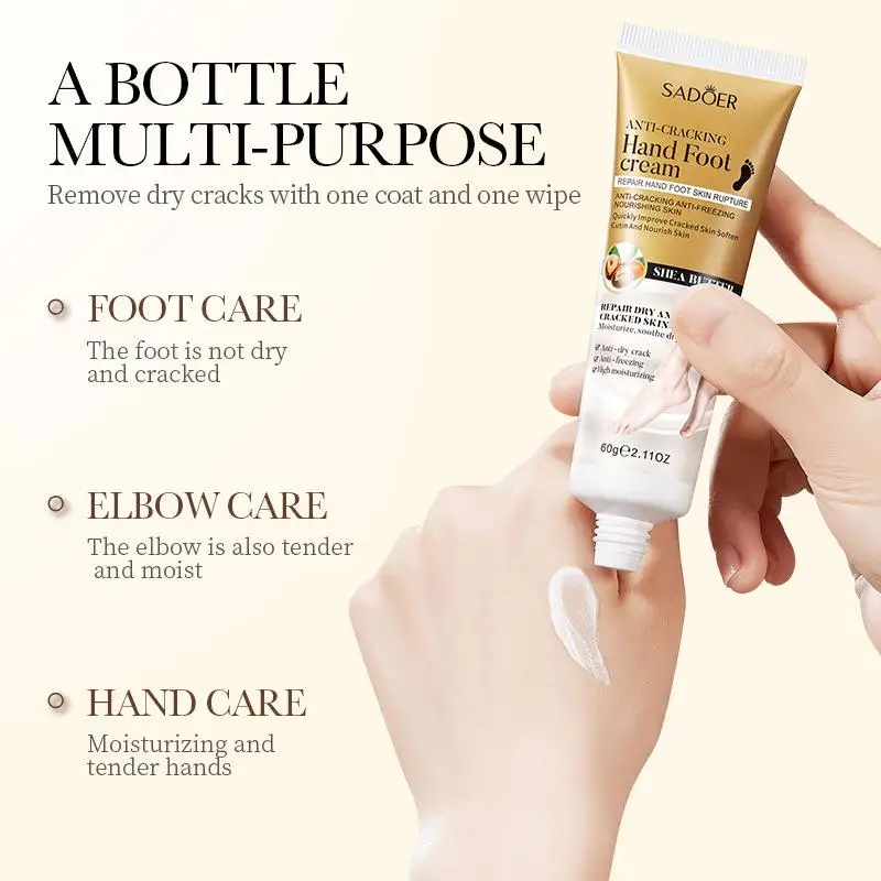 1/2Pcs Moisturizing Repair Dry Cracked Skin Anti Freezing 60g Shea Butter Anti Cracking Hand Foot Cream