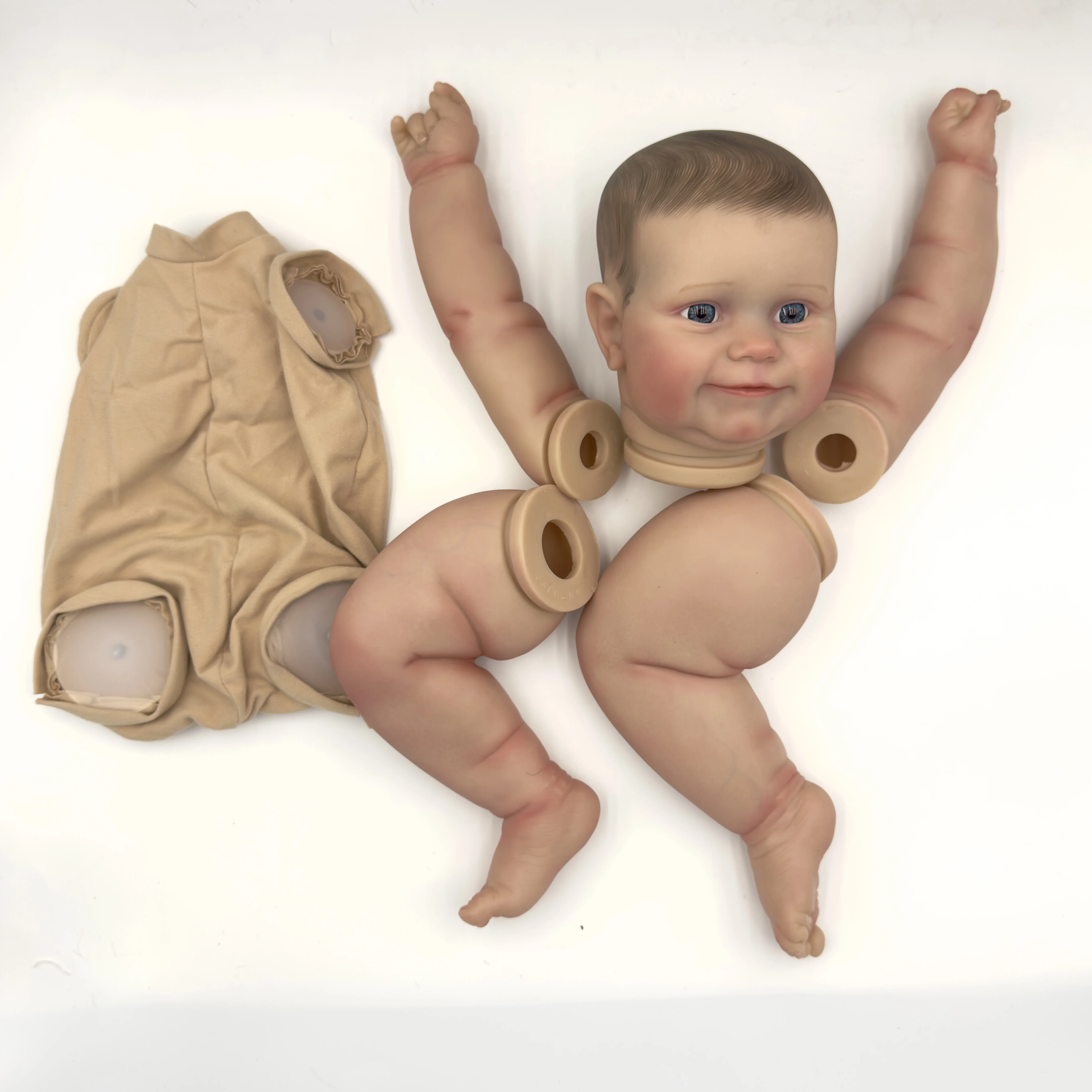 Kit de boneca reborn NPK Maddie de 20 polegadas, cor pintada com toque suave, corpo e olhos incluídos, certificação COA