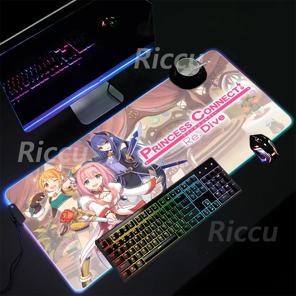 

Hot selling item Princess Connect Re：Dive comic PC Table mat High definition print RGB Mouse Pad XXL game accessories mouse pad