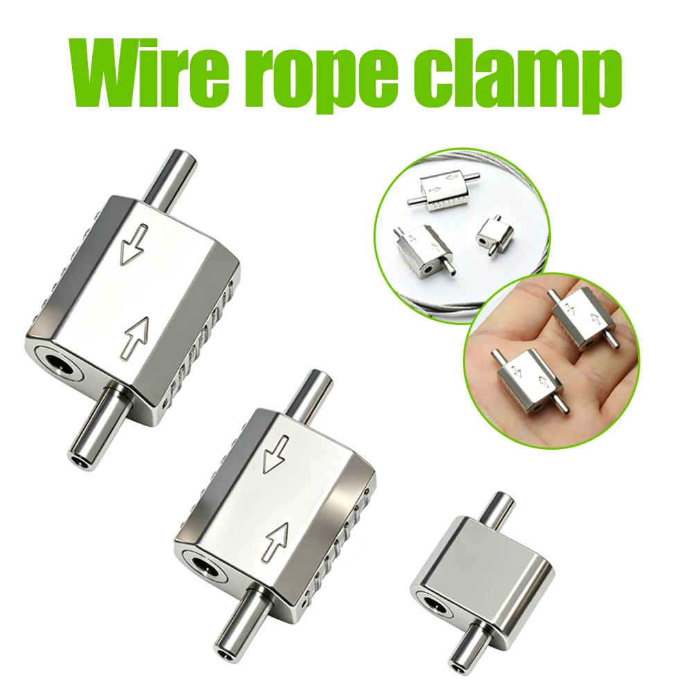 For 0.5-1.5mm Cable Clamp Bidirectional Locking Device Steel Wire Rope Clamp is Used for Safe Hanging of Billboards and Artworks