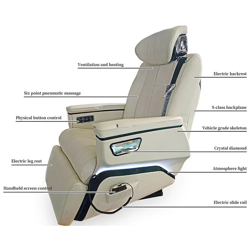 Suitable for Maybach Airline Seat Converted Interior Car Seats With Touch Screen Mercedes Vito W447