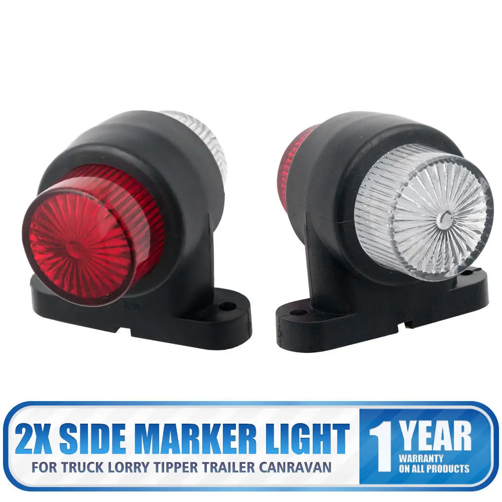 Pair 8 LEDs Rubber Outline Truck Trailer Lorry Caravan side marker outline trailer Truck Lorry Clearance lamp 8LEDS