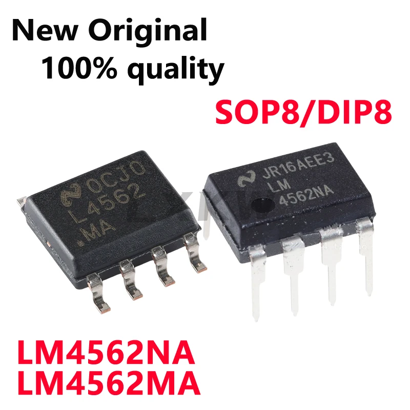 5-10/PCS New LM4562 LM4562NA DIP8 LM4562MA SOP8 Audio fever dual operational amplifier chip In Stock