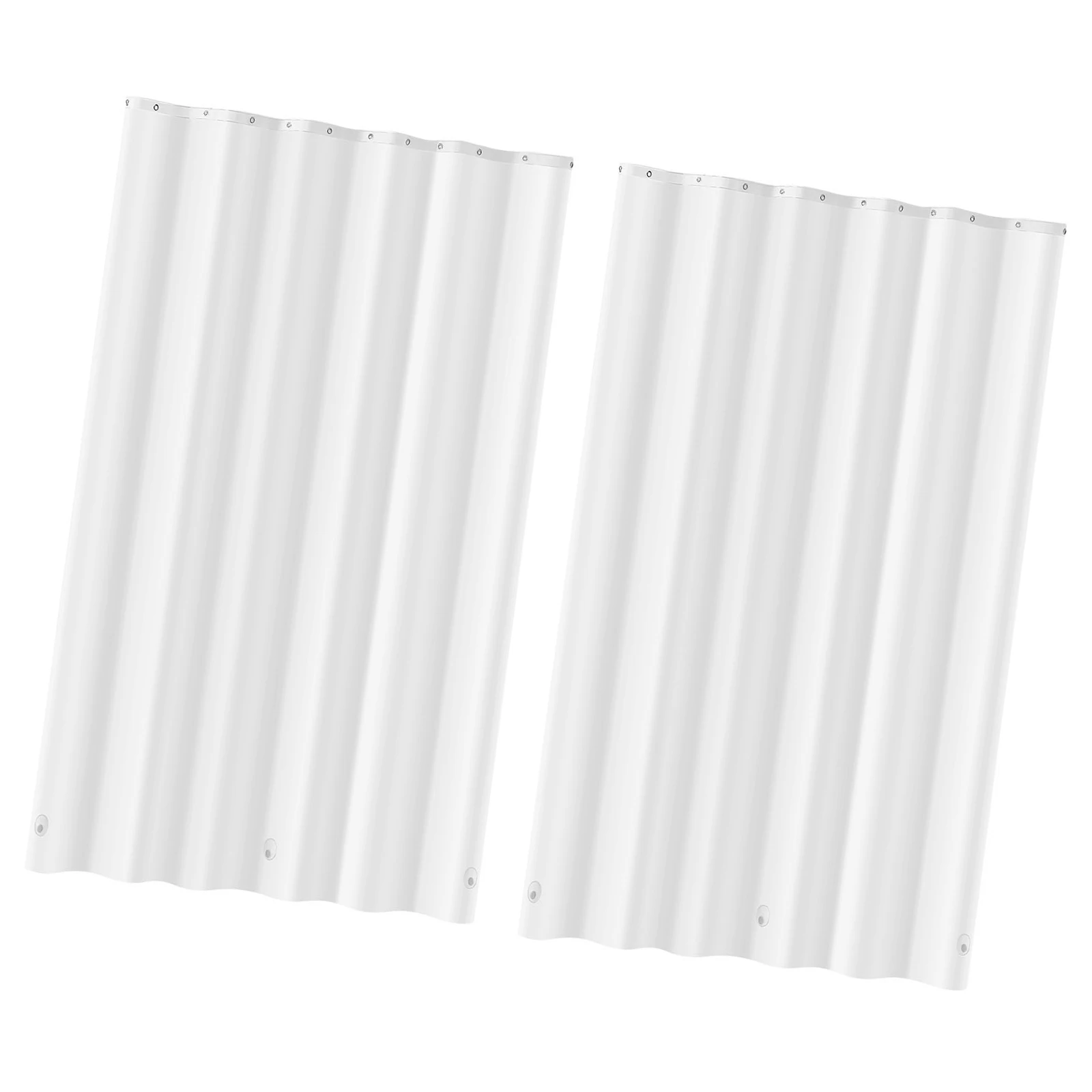 Shower Curtain Liner, 8G Heavy-Duty PEVA Shower Liner, 2-Pack Waterproof Plastic Liners with 3 Magnets and 12 Rust-Resistant Metal Grommet for Bathroom Showers & Bath Tubs, 72 x 72 in White, Smooth Surface, Hangs Naturally, Light Blurring and Diffusion, W