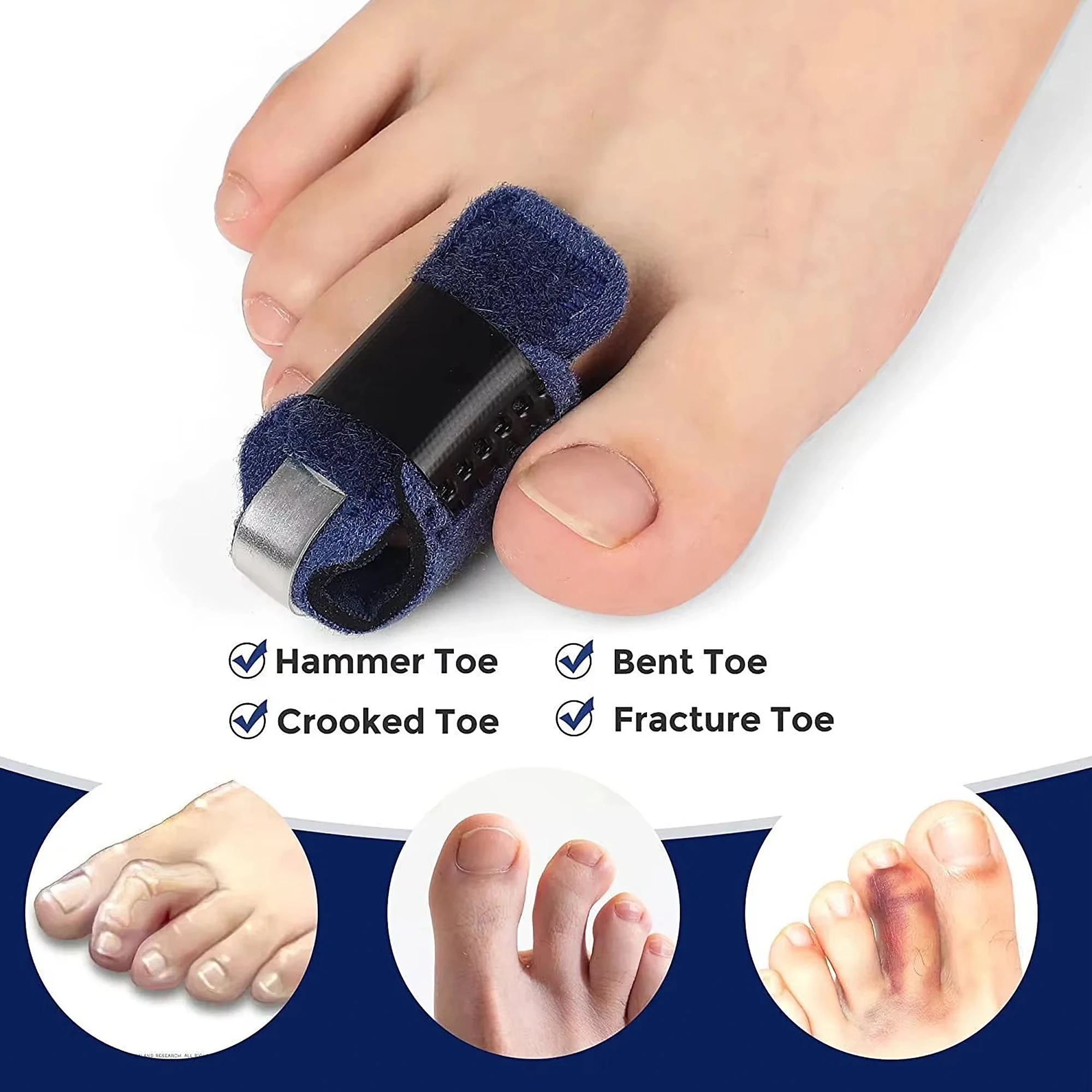 Toe Straightener for Hammer Toe Corrector for Women Toe Brace Toe Splint Hammertoe Splint Toe Wrap Toe Covers Broken
