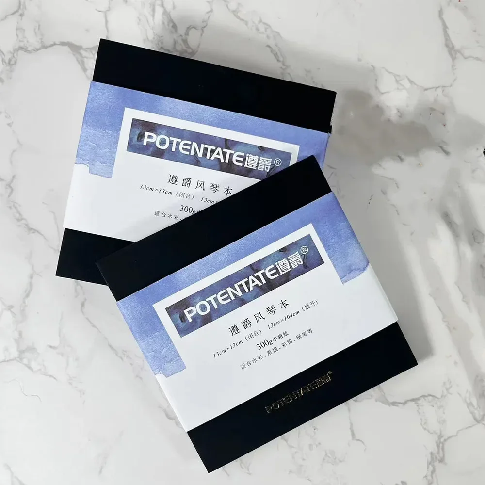 لوحة رسم مطوية بالألوان المائية POTENTATE 300Gsm دفتر رسم عضوي ورق ضغط بارد لطلاب الرسم الفنان