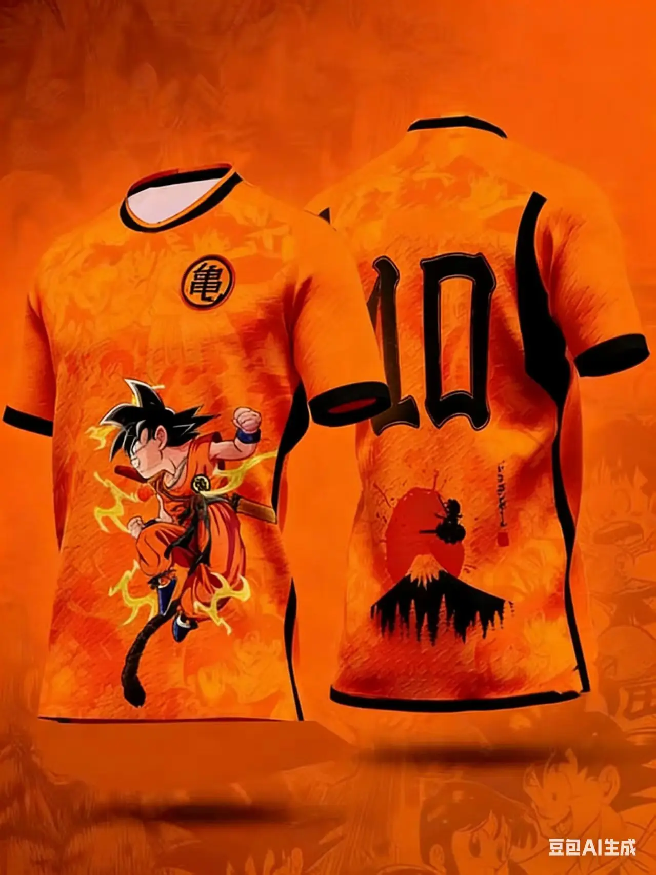 2025 Japanisches Anime Fußball-Trikot Dragon Ball Herren/Damen Übergroßes T-Shirt Sommer Schnelltrocknend Sport Atmungsaktiv Bandai Cosplay T-Shirt