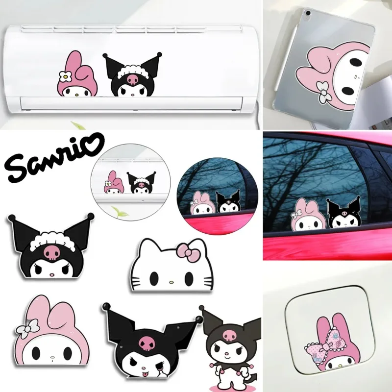 

Kawaii Sanrio Kuromi большие наклейки Cinnamoroll стены шкафы Декор окна автомобиля наклейки Hello Kitty Melody аниме милые наклейки