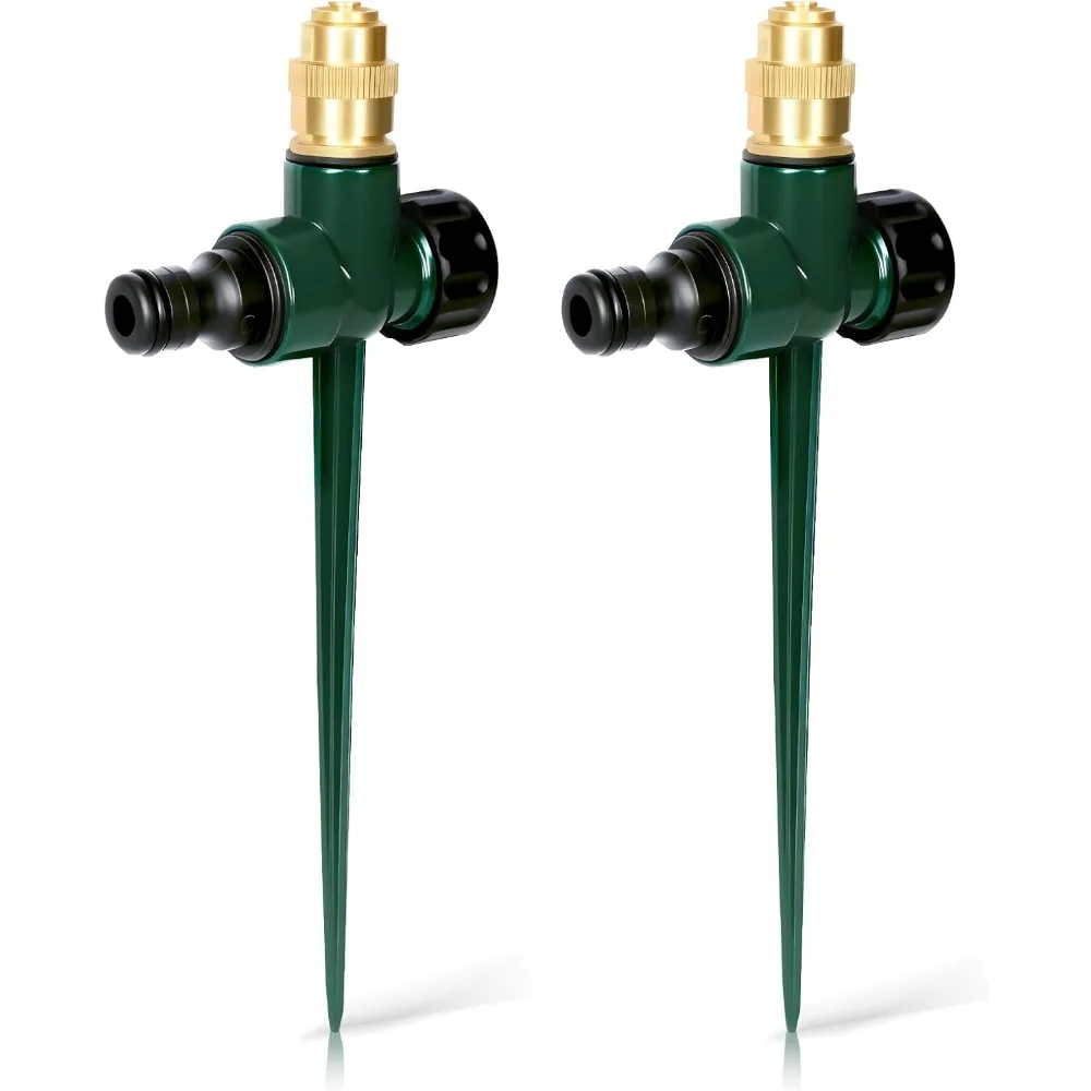 

Металлический спринклер для газона, 2 шт., для двора, 360° ° покрытие садовых водных разбрызгивателей для мелких районов, спринклерная система над землей adju