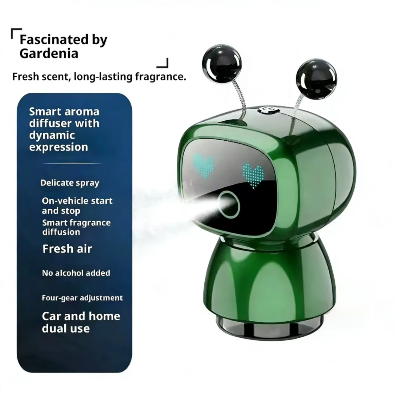 Smart Car Aromatherapy Robot Car Perfume Vehicle Air Purification Humidifier Fully Automatic Car Fragrance Sprayer_voghion.com