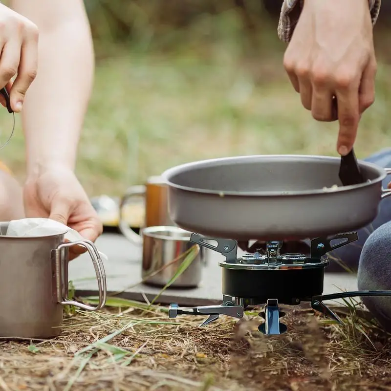 Portable Stove For Camping Multifunctional Small Camping Stove 5-Burner Camping Stove Compact Outdoor Camping Stove Camp Cooking