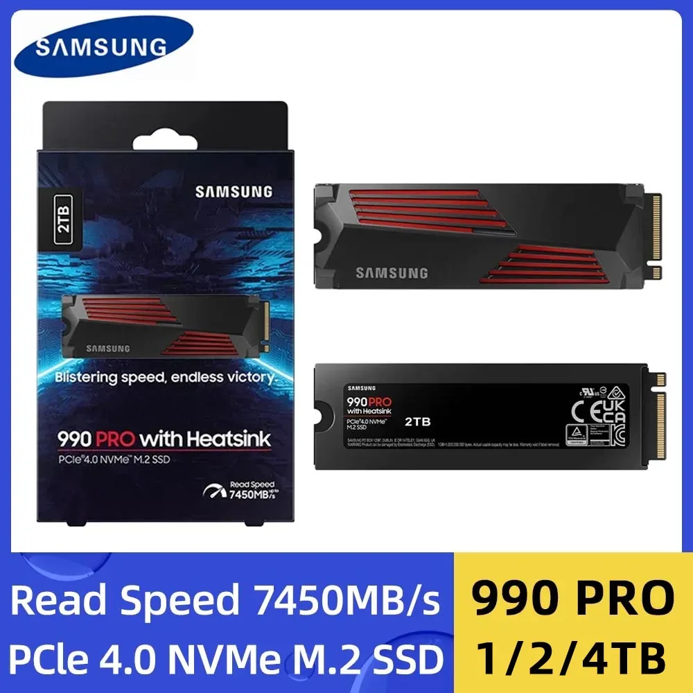 

SAMSUNG SSD 990PRO 1TB 2TB 4TB M.2 2280 Internal Solid State State Disk PCIe Gen 4.0 X 4 NVMe Read Max 7450 Mbps for Laptop