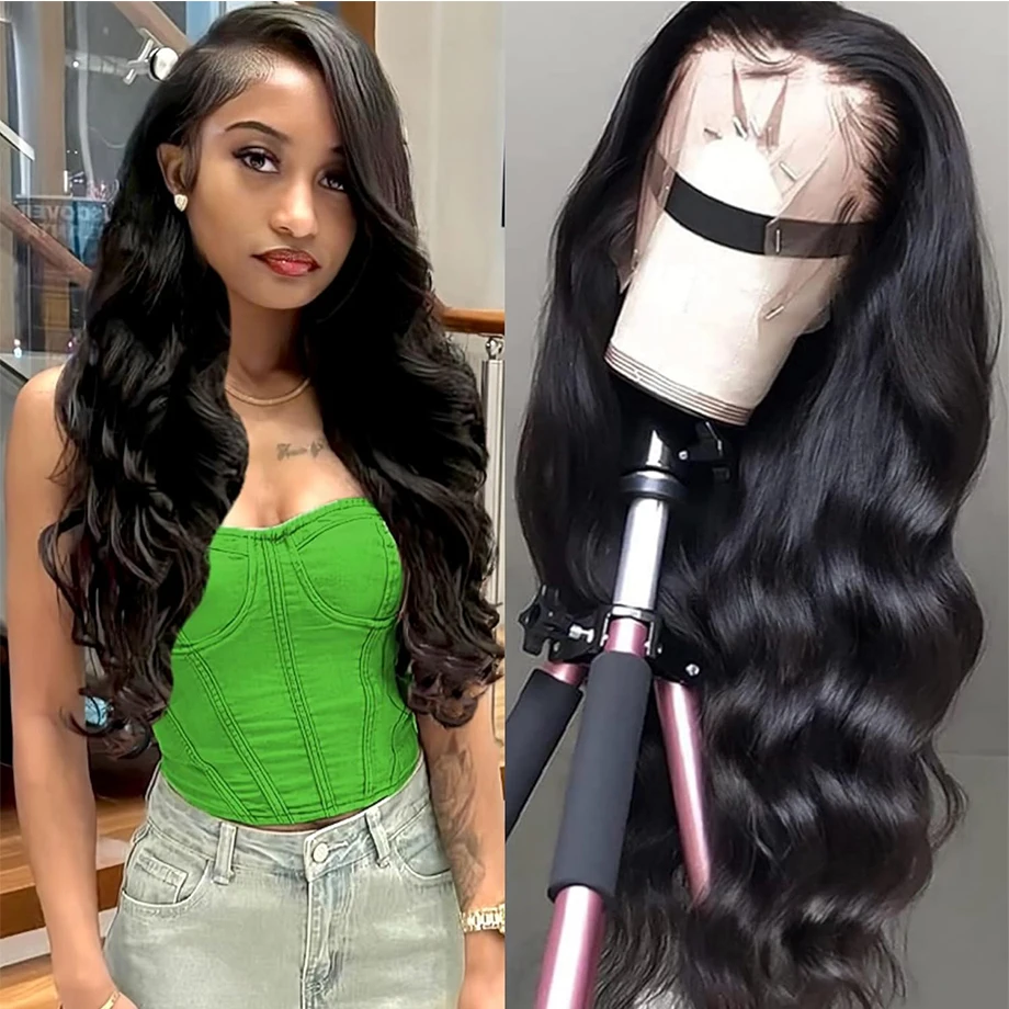 180 Density 32 Inch Body Wave 13x4 HD Lace Front Human Hair Wigs For Women 13x6 Lace Frontal Pre Plucked Human Hair