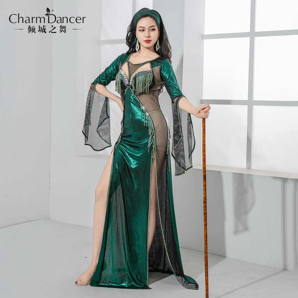 Folk Saidi Robe Belly Dance Costume Women Oriental Dancer Dress Stage Performance Outfit Green Purple Competition Clothes 2025