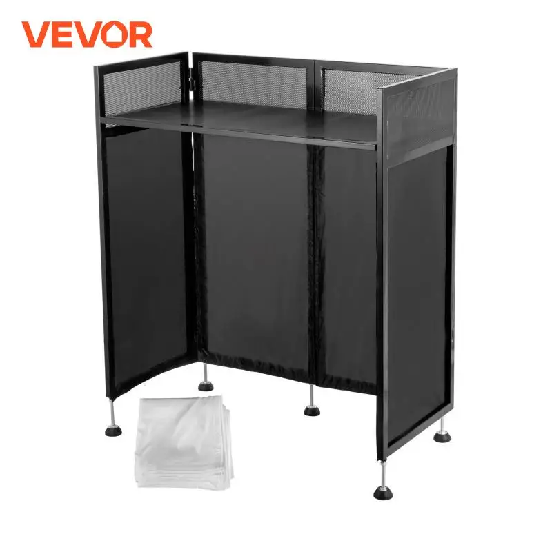 VEVOR DJ Event Facade Booth Black Scrim Metal Frame Booth 20\