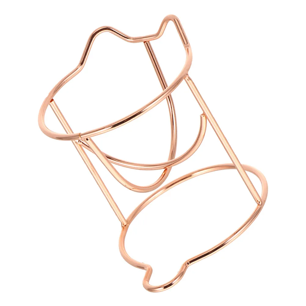 

Metal Makeup Puff Holder Sponge Egg Rack Powder Drying Stand Rose Gold Beautiful Practical Health Ventilation Cat Shape Storage