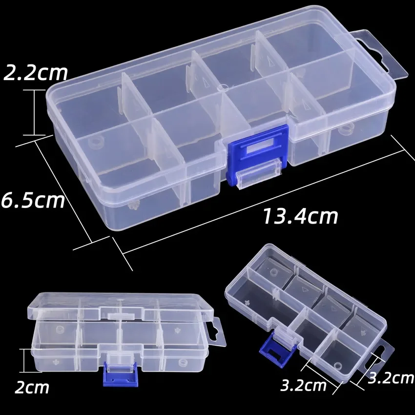 10 Compartment Mini Storage Case Flying Fishing Tackle Box Fishing Spoon Hook Bait Storage Box Fishing Accessories