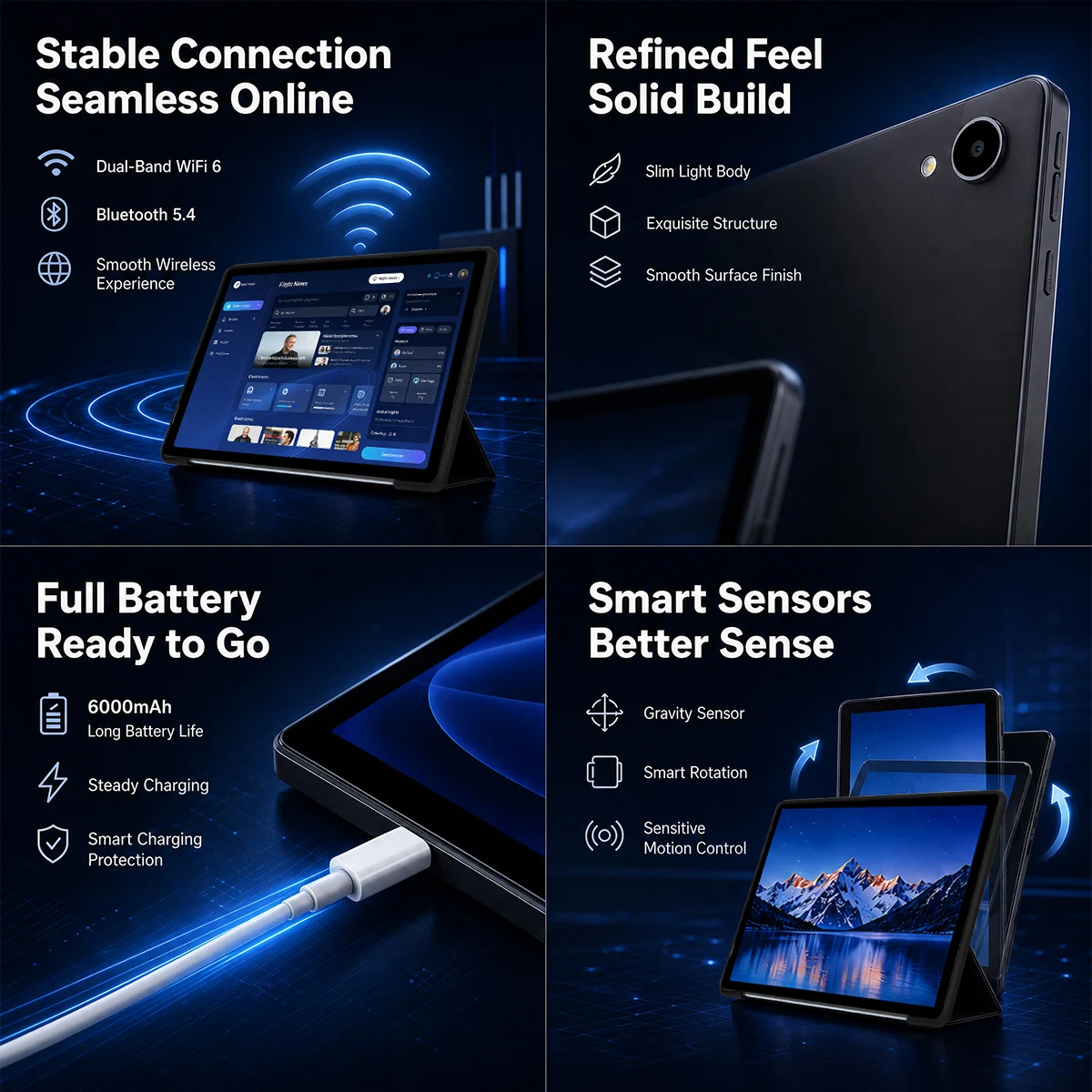 10.1'' Android 16 Tablet 8 Core Tablet 36(6+30)GB+128GB 1TB Expansion WiFi6 5MP+8MP Stylus Keyboard Mouse Headphone PC PAD Set