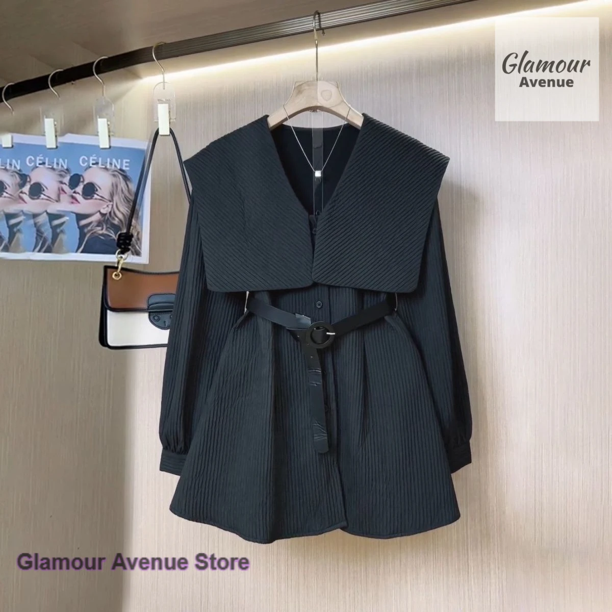 

French solid color large lapel thin shirt women's spring and autumn new fashion temperament loose slim long-sleeved shirt coat