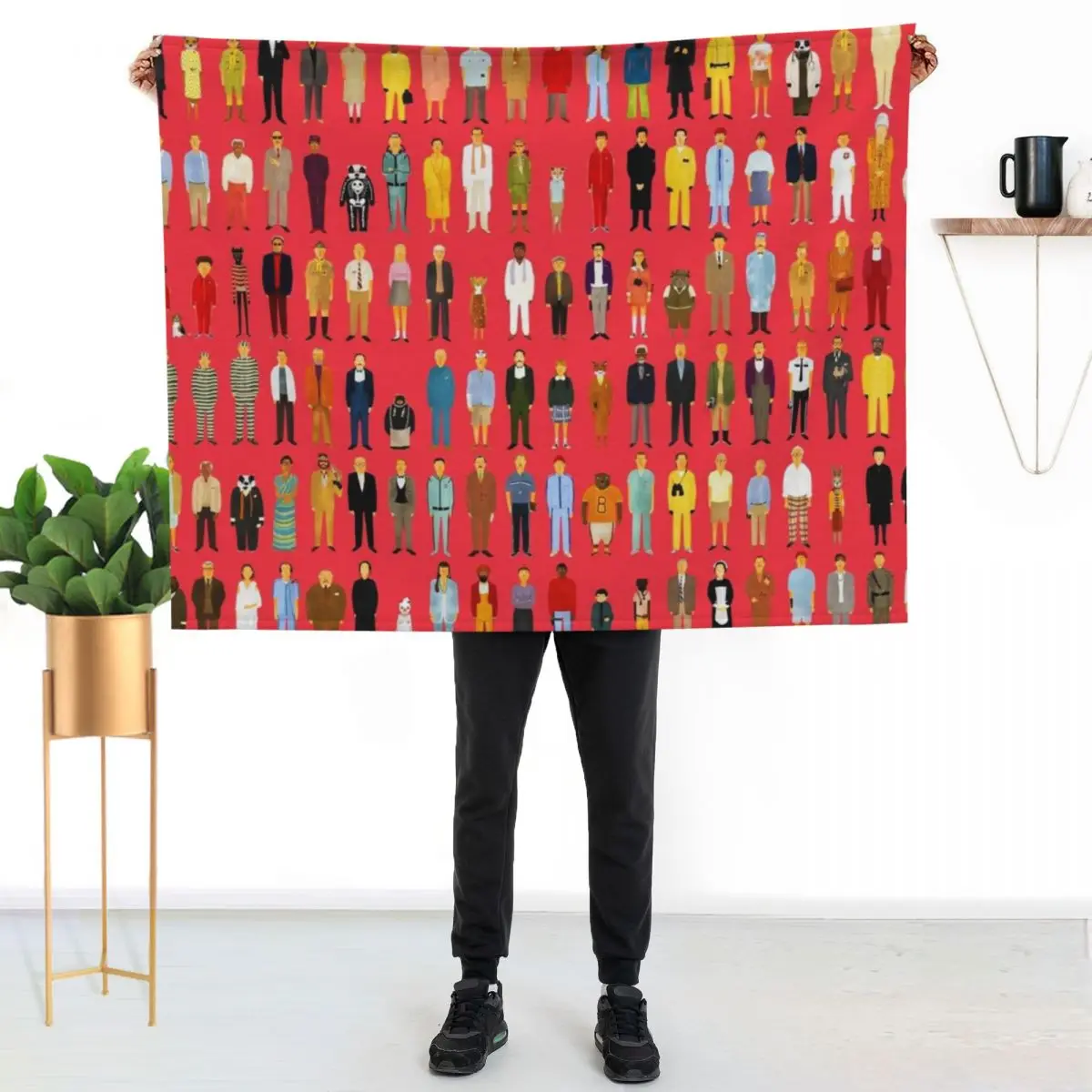 Wes Anderson Art Show Throw Blanket Compact Warm Blanket for Car Road Trip