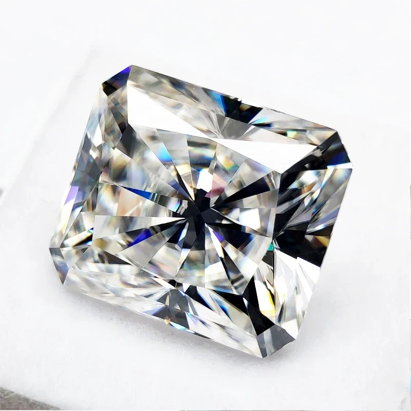 Moissanite Stone Radiant Cut 0.5ct To 5ct D Color VVS1 Lab Grown Gemstone Advanced Jewelry Making Materials with GRA Certificate