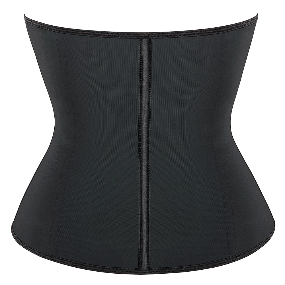 Zip And Hooks Latex Waist Trainer Belts Shaper Cincher 7 Steel Bones Underbust Corset Shapewear