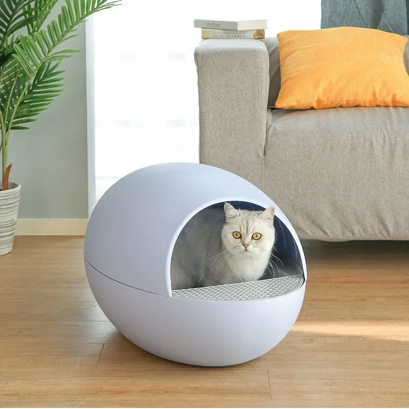 Luxury Large Cat Egg Intelligent Litter Box Self Cleaning Automatic Cat Litter Toilet