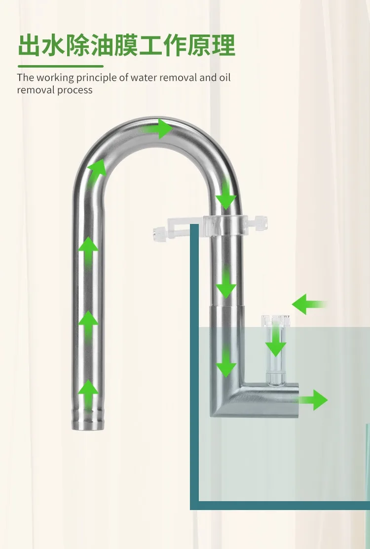Aquarium Einlass- und Auslassfilter Edelstahlrohr Ausziehbare Komponente Anti-Fisch- und Garnelen-Aquariumfilter Zubehör – Detail 6