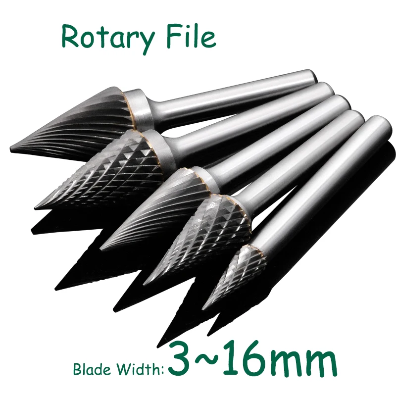 

1pcs M Type 3mm 6mm Shank Tungsten Carbide Rotary File Blade Width 3~16mm Burrs Milling Cutter Rotary Tool Burr Rotary File