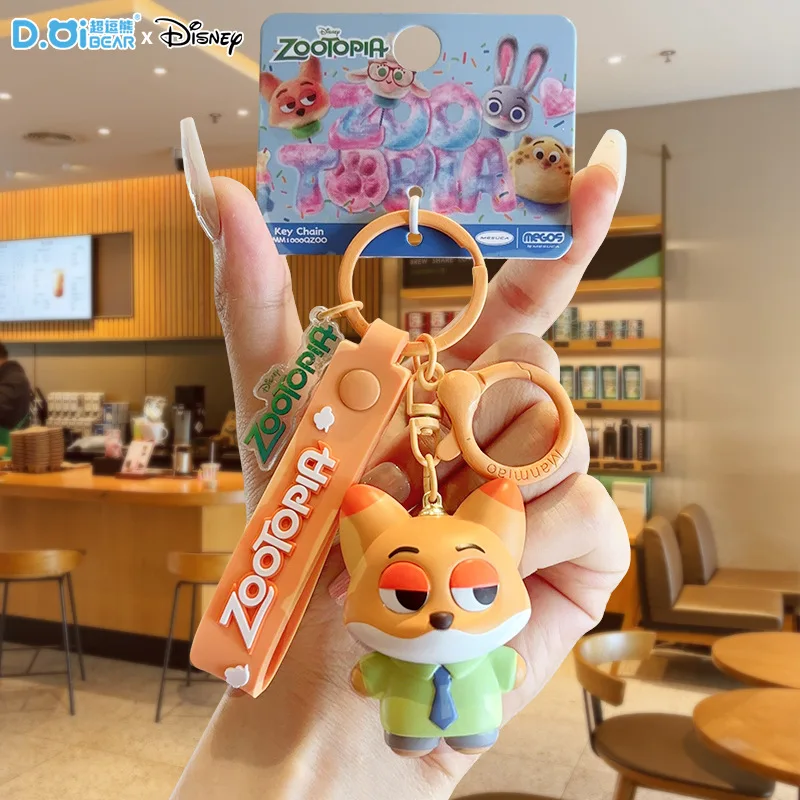 アニメズートピアアクションフィギュアオフィサーウサギニックワイルド人形モデルカーキーホルダーかわいい漫画キーホルダー学生バッグペンダントおもちゃ
