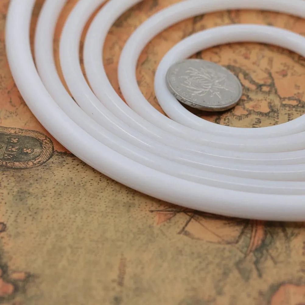 12Pcs Dreamcatcher Ring White Plastic Circles 30Cm DIY Dreamcatcher Material Accessories Yarn Thong