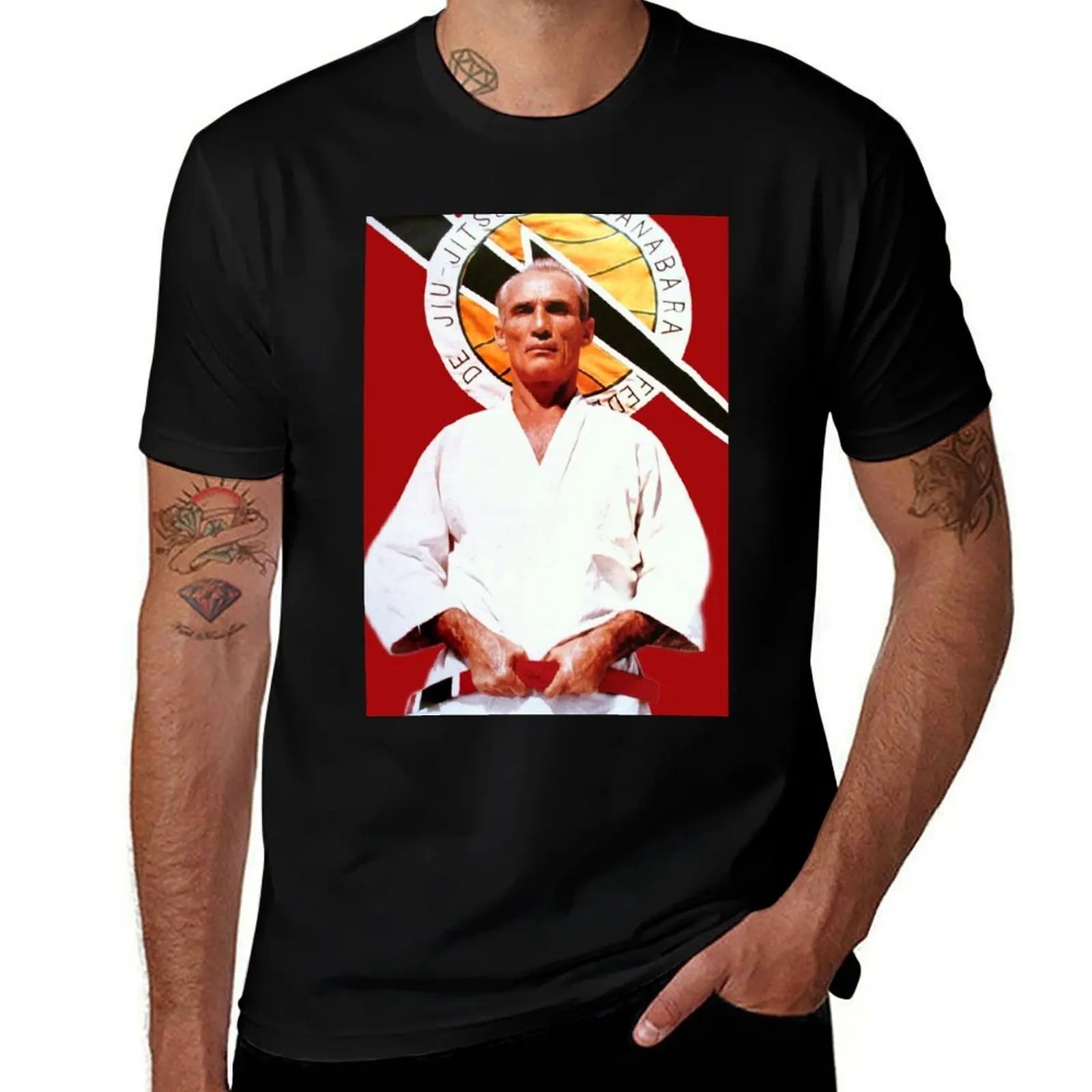 Helio Gracie - Famed Brazilian Jiu-jitsu Grandmaster T-Shirt Athletic Quick Dry T-Shirt for Men