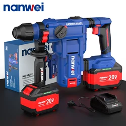 Nanwei Brushless 20V Industrial-Grade High-Power Impact Cordless Hammer Drill Industrial-Grade for Drilling into Concrete