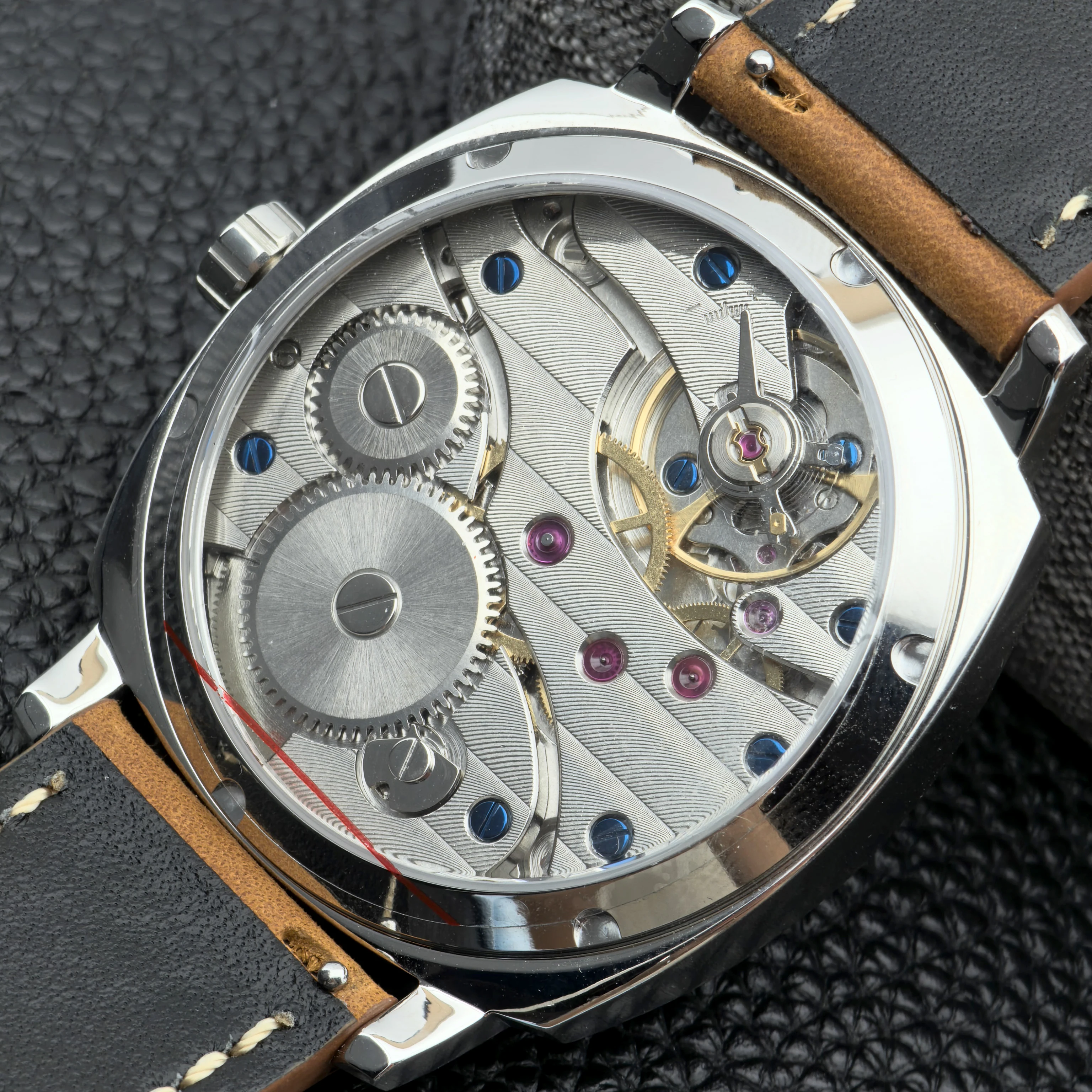CORGEUT DIY Maßgefertigte 42mm Klassische Quadratische Mechanische Uhr für Herren ST3600 Saphirglas Sport Luxus Piloten-Armbanduhr RELOJ – Detail 2
