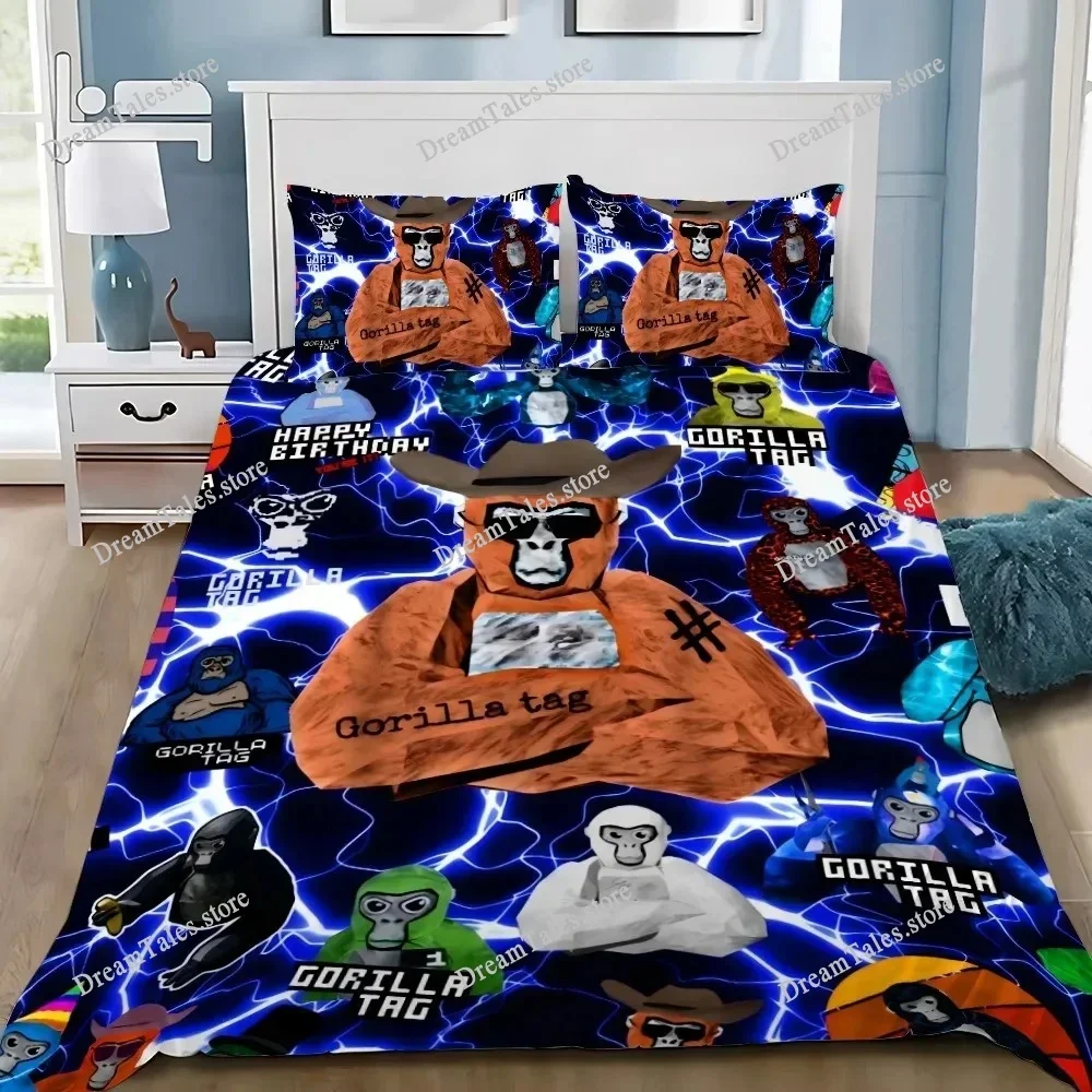 

Duvet Cover Pillowcase Bedding Set Cartoon Novelty Cool Gorilla Tag Adult BoyGirl Bedroom Decoration Single Double Large Size741