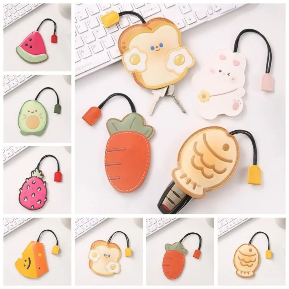 Cute PU Leather Key Bag Universal Large Capacity Pull-out Key Bag Multi-function Car Key Case Car