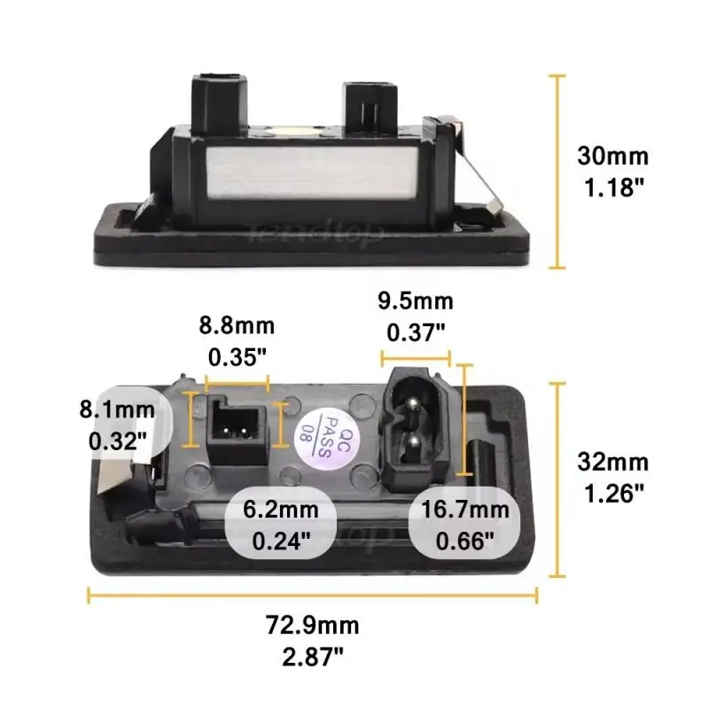 2PCS 6000k White Number Plate Lights For BMW E90 M3 E91 E92 E70 X5 X6 E39 F30 E60 E61 E93 LED Number License Plate Light Lamps view 3