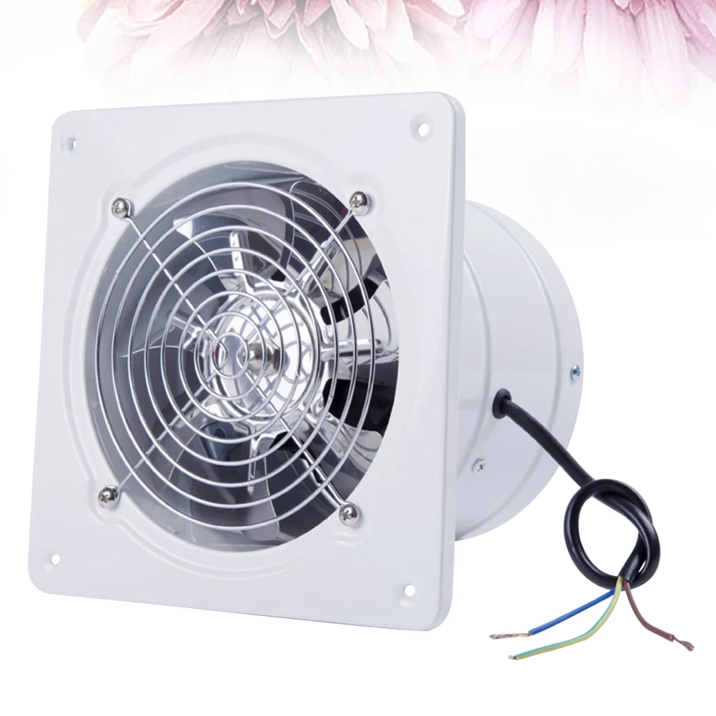 

6 Inch White Exhaust Fan Wall Mount Ventilation Kitchen Toilet Bathroom Pure Copper Blades Strong Wind Low Noise