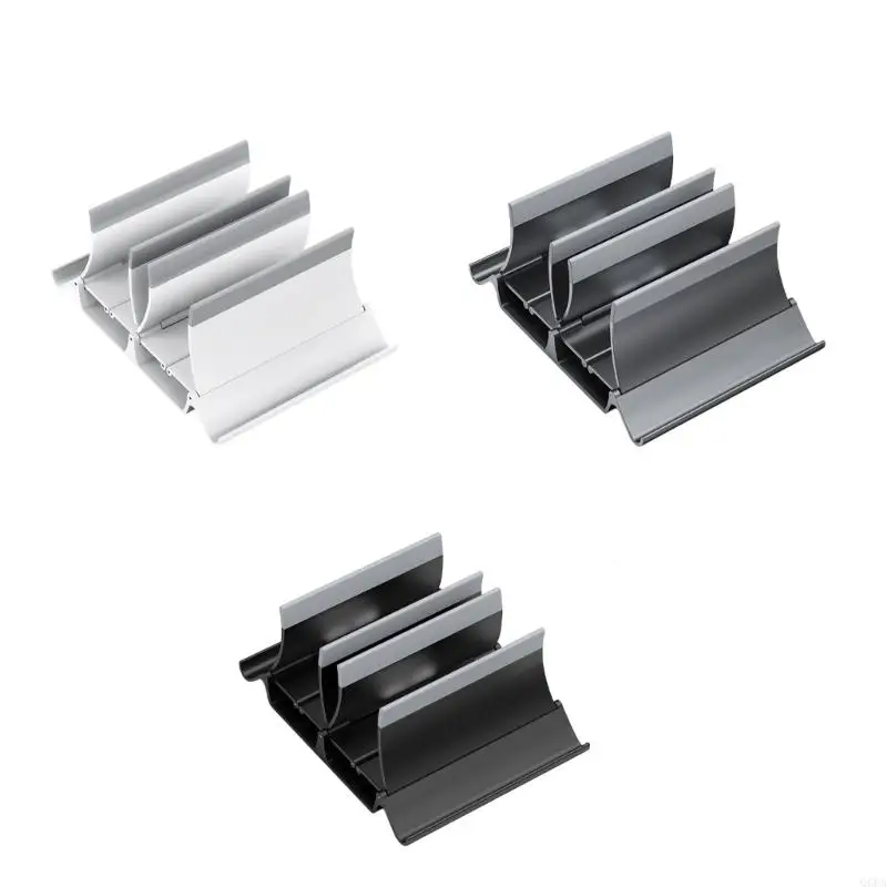 Q6PA 2-Slot Multiple Vertical Laptop Stand, Width 0-38Mm, Metal Office Space Saving for Desk, Fits Laptop Tablet